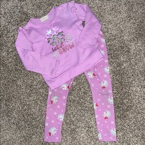 btween Purple Let It Snow Kids Matching Set